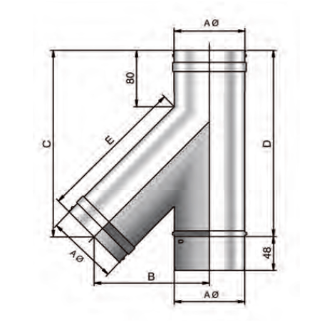 Te Y Para Chimenea De Simple Pared Inoxidable Ttig Bofill