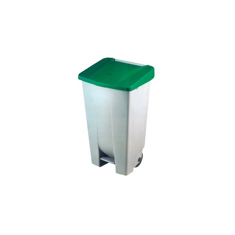 Cubo de basura selectivo con ruedas y pedal 120 l. Venta online de