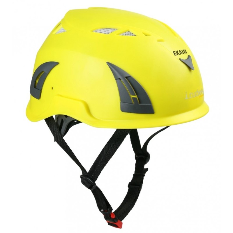 Casco De Seguridad Irudek Ekain Para Trabajos En Altura. Amarillo.