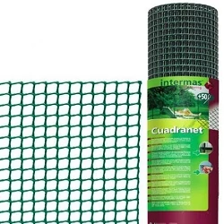 Malla plastico cuadrada verde 5x5 (metro)