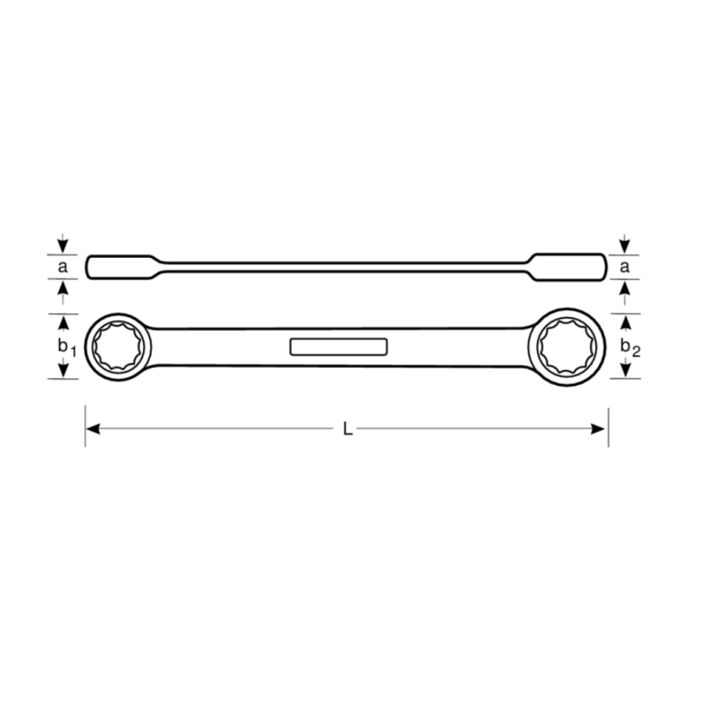 Llave doble estrella plana carraca 1320RM