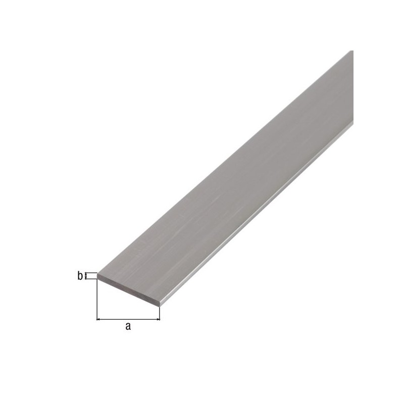 Pletina aluminio titanio cepillado 20x2 1 mt