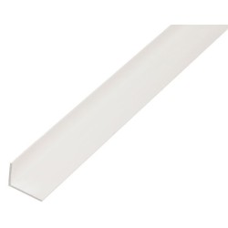 Perfil en ángulo desigual de PVC blanco de 1 metro